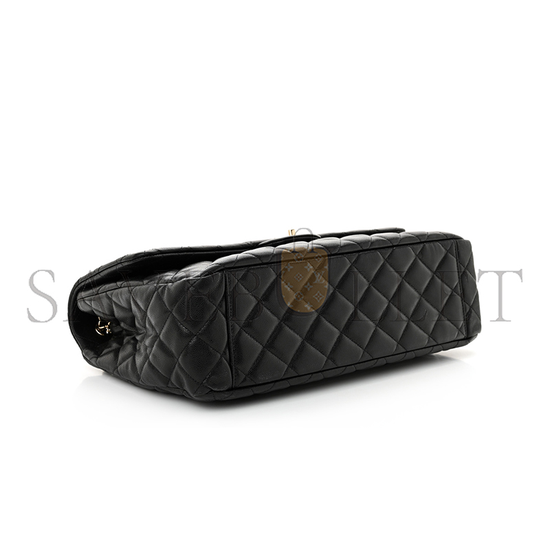 Ch*el caviar quilted xxl travel flap bag black as4661 (41*27*11cm)